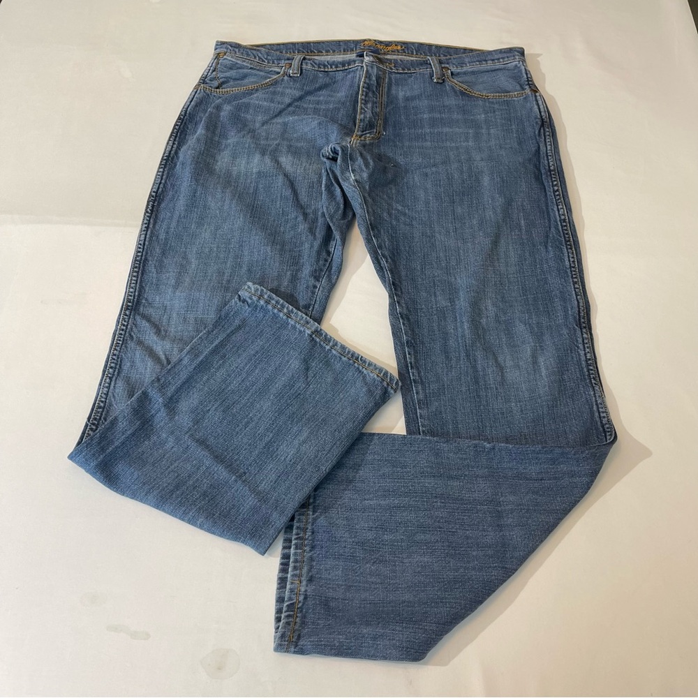 WRANGLER SLIM BOOT MENS DENIM JESNS SZ 38/34, GOOD CONDITION , PREOWNED